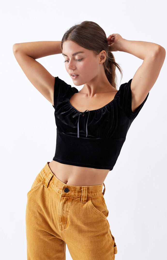 Velvet Crop Top