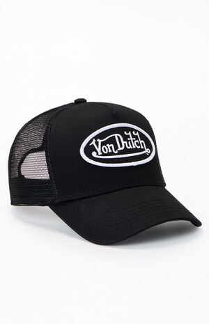 Black Staple Trucker Hat image number 1