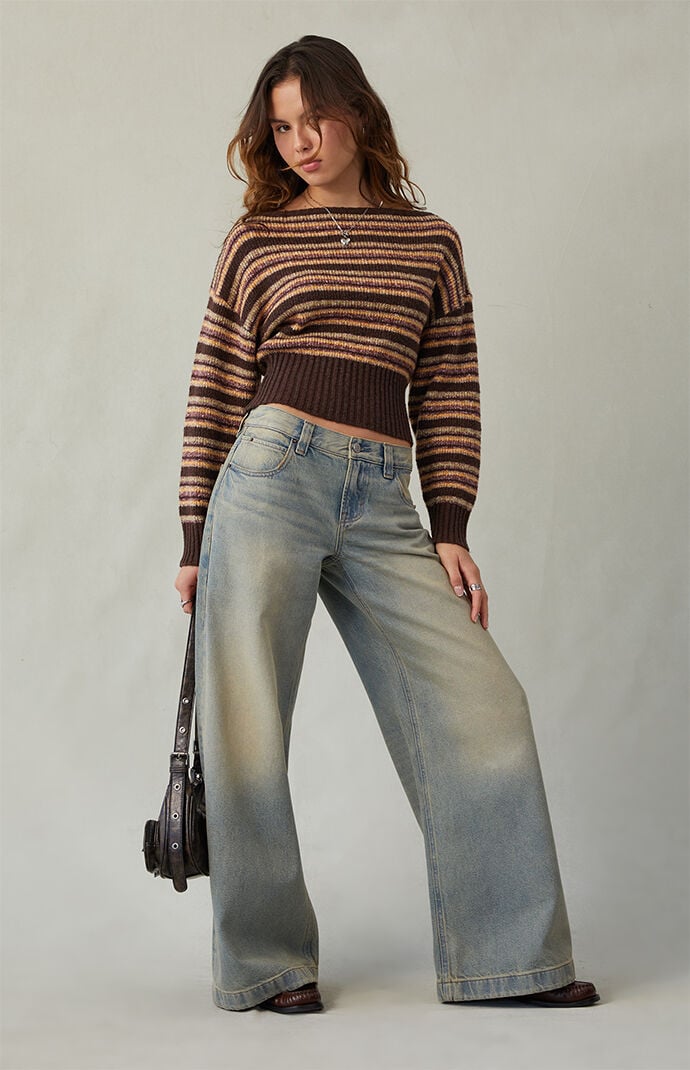 Pacsun Sloane Low Rise Ultra Baggy Jeans Light Blue Tint