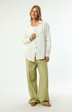 Wanderer Solid Long Sleeve Oversized Shirt image number 4