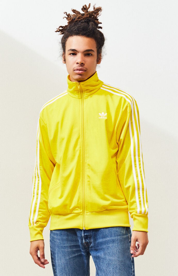 yellow adidas firebird jacket
