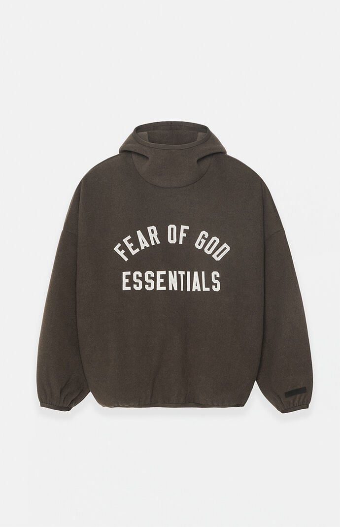 Fear of God Essentials Brown Brushed Yarn Hoodie | Pacsun