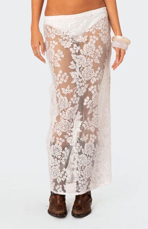 Bess Sheer Lace Maxi Skirt image number 1