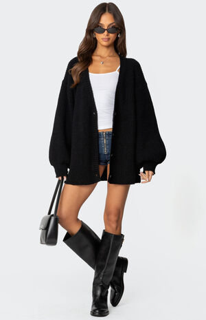 Mathilde Oversized V Neck Cardigan image number 2