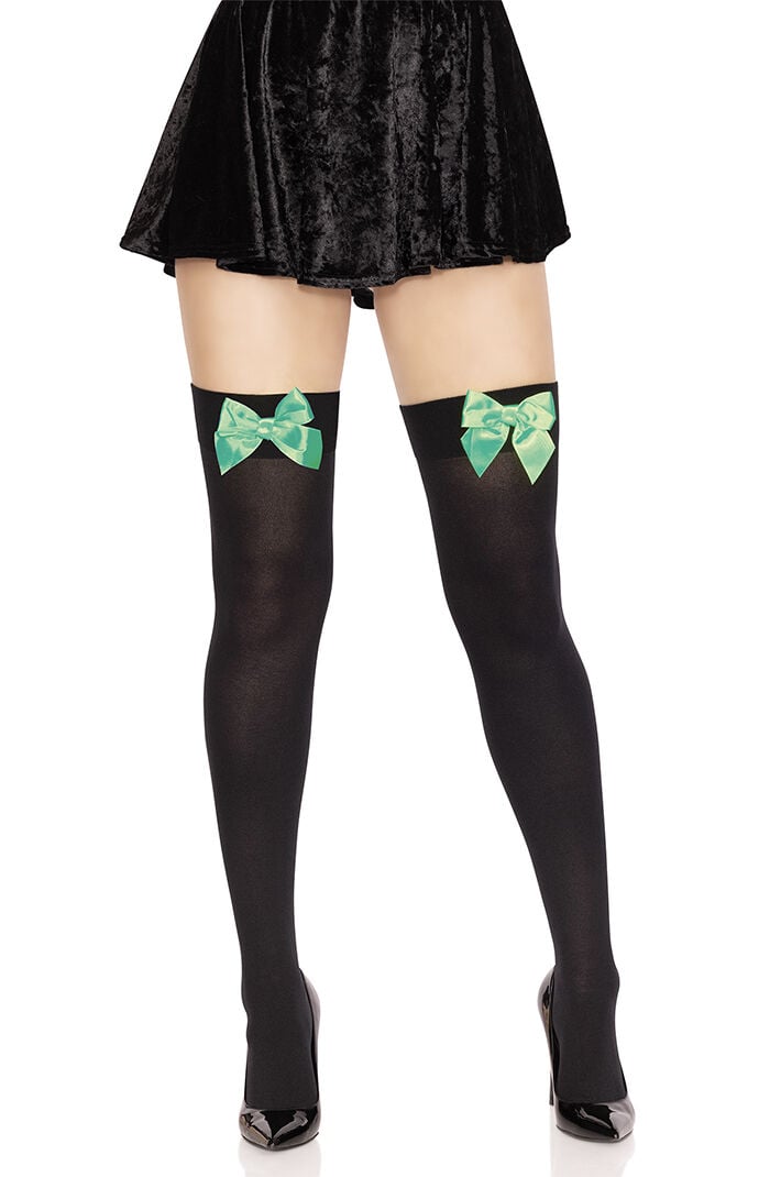 Leg Avenue Kay Opaque Thigh High Tights