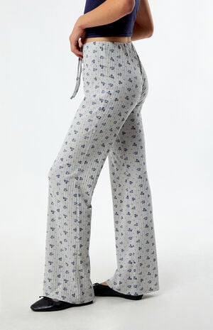 Floral Knit Pajama Pants image number 3