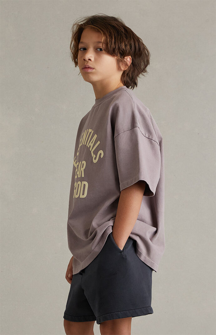 Fear of God ESSENTIALS Kids Faded Black Signature Classic Sweat Shorts