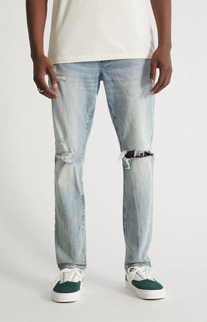 mens washed black ripped jeans