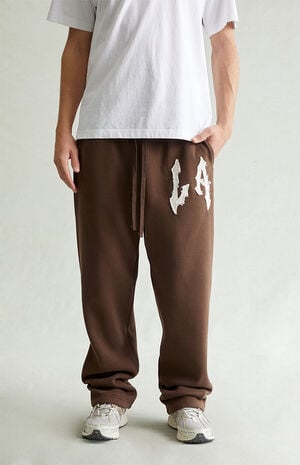 LA Raw Applique Baggy Sweatpants image number 1