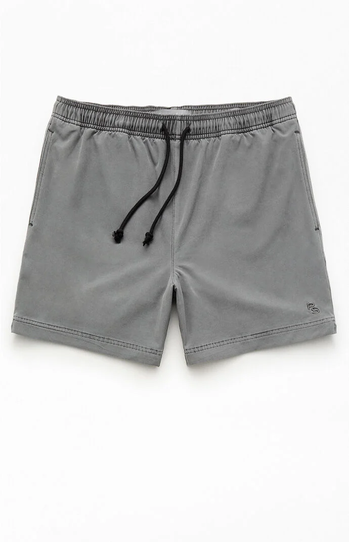 Pacsun Gray Sunny 5.5" Swim Trunks