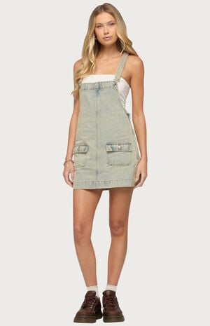 Overall Denim Mini Dress image number 1