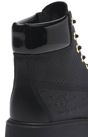 Women's Black Stone Street 6inch Lace-Up Waterproof Boots image number 7
