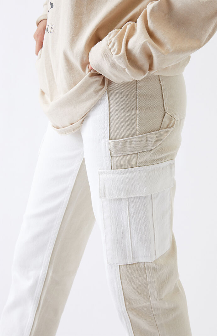 pacsun off white cargo pants