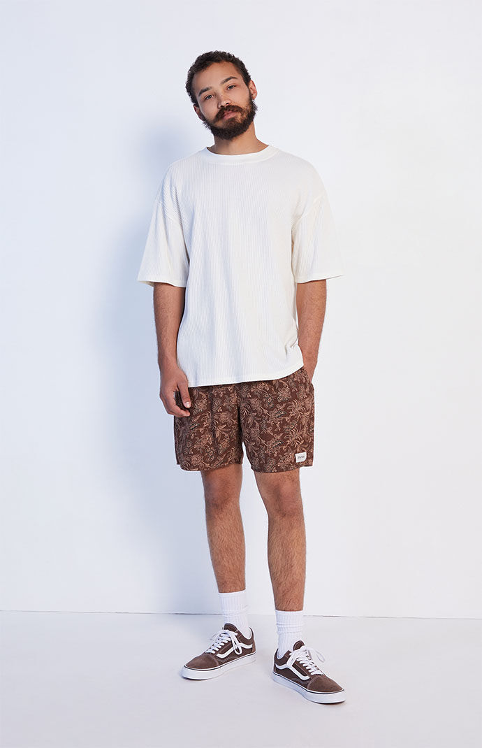 Tシャツ・カットソー UMBRO BLOKE OG Waffle Short Sleeve Collar T-Shirt Ivory UQ22 umbro-black-T-Shirt-En-Coton.jpeg