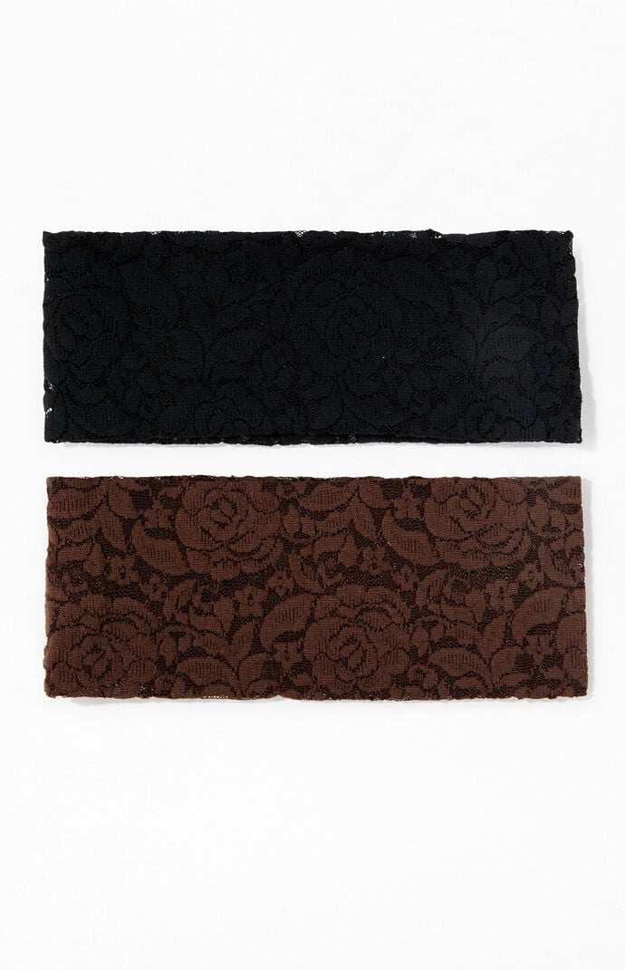 LA Hearts 2 Pack Rose Lace Headbands