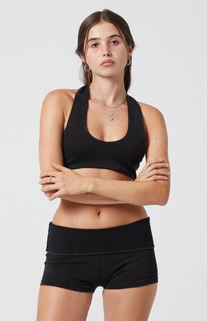 Active Fold-Over Micro Biker Shorts image number 3