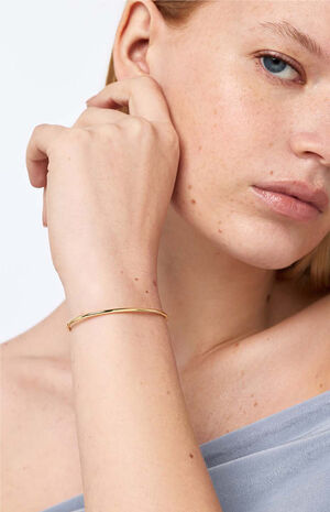Carter 2mm Gold Bangle Bracelet image number 4