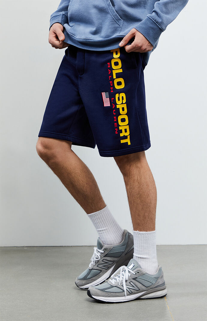 Navy Sport Fleece Shorts