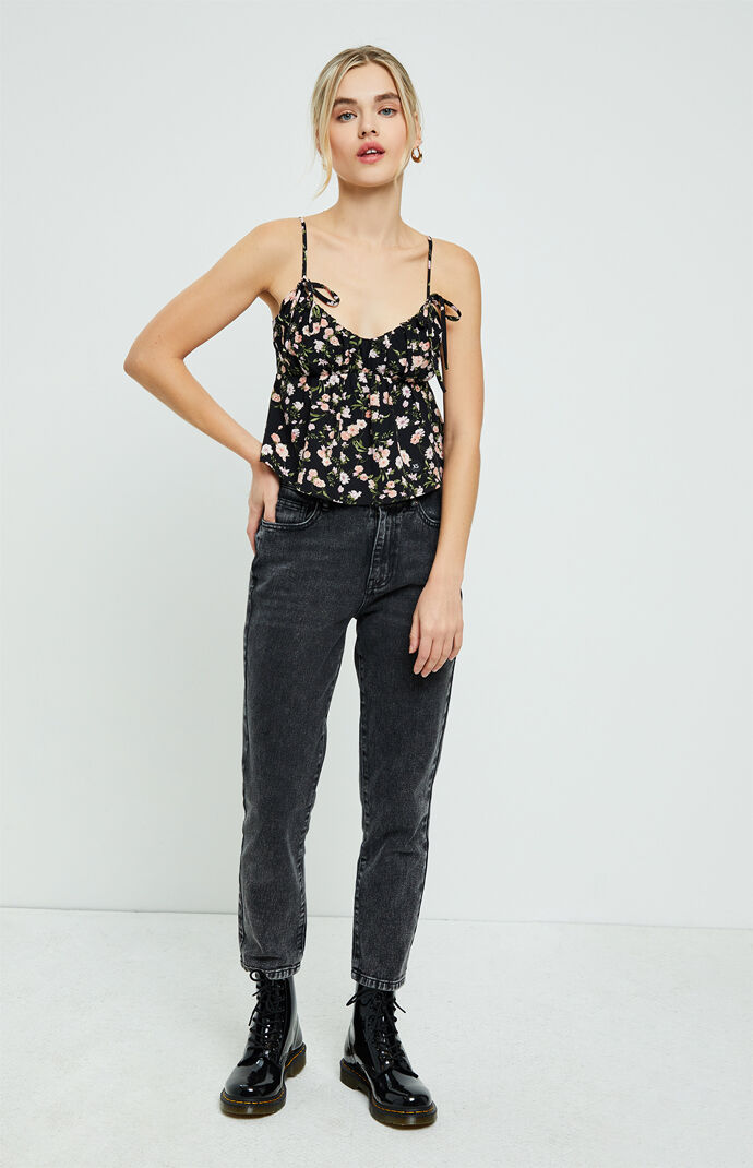 Tie Strap Baby Doll Tank Top