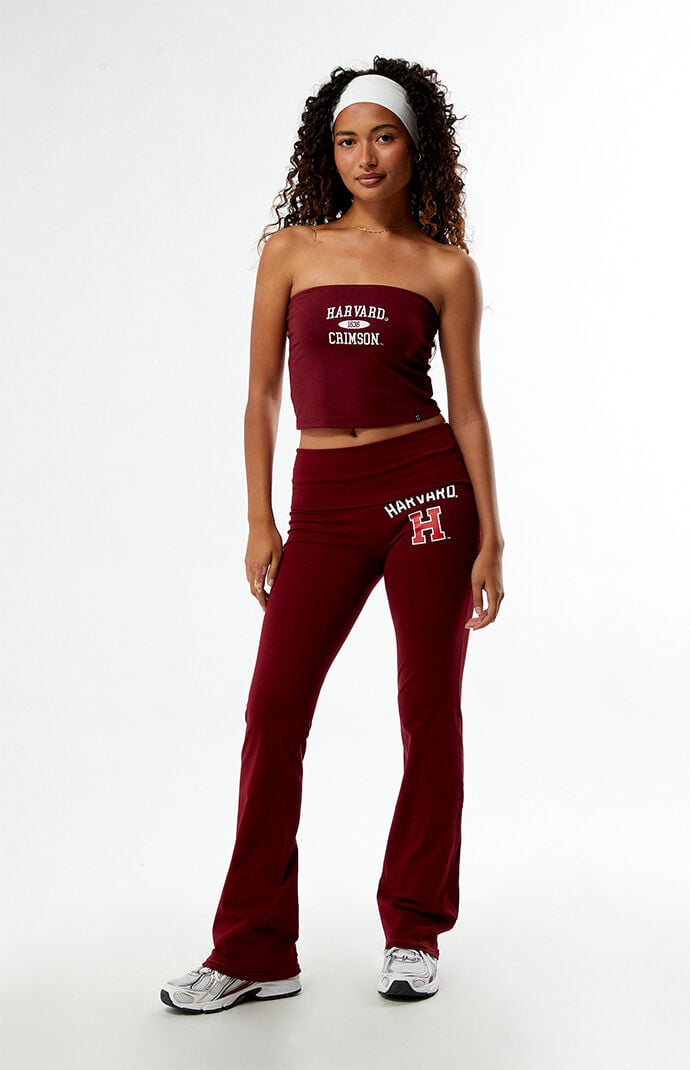 HYPE & VICE Harvard Crimson Embroidered Tube Top