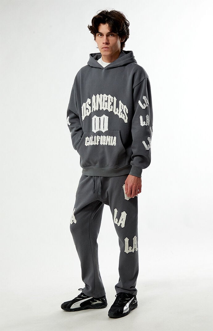 Pacsun LA Applique Fleece Straight Leg Sweatpants