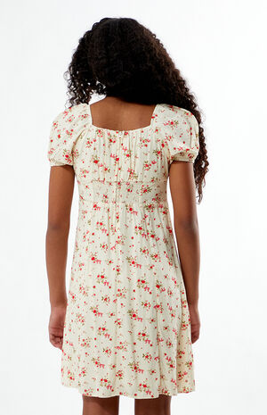 Red Floral Mini Dress image number 4