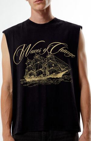 Waves Cutoff Muscle Tank Top image number 2