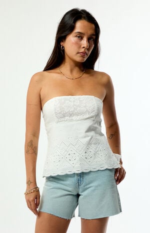 Naomi Patchwork Tie Back Tube Top image number 2