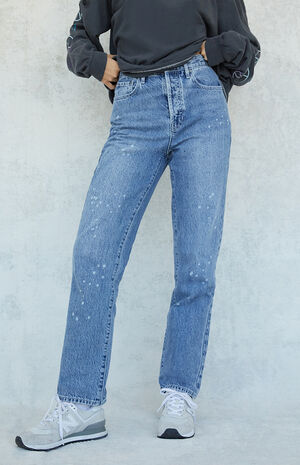 Eco Paint Splatter Dad Jeans image number 1