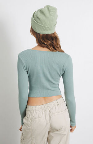 Frosty Notch Corset Long Sleeve Top image number 4