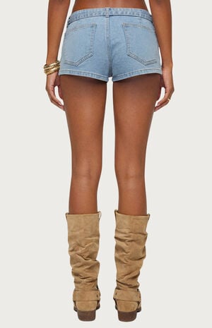 Ciel Low Rise Denim Micro Shorts image number 3