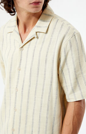 Terry Woven Striped Camp Shirt image number 4