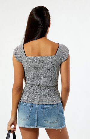 Gingham Ribbon Glide Top image number 3