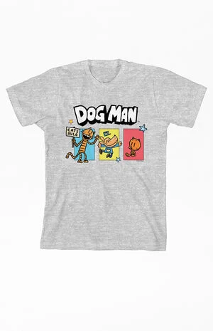 Kids Dog Man Petey the Cat & Lil Petey Heather Grey T-Shirt image number 1