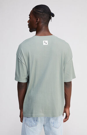 Green Boxy Henley T-Shirt image number 3