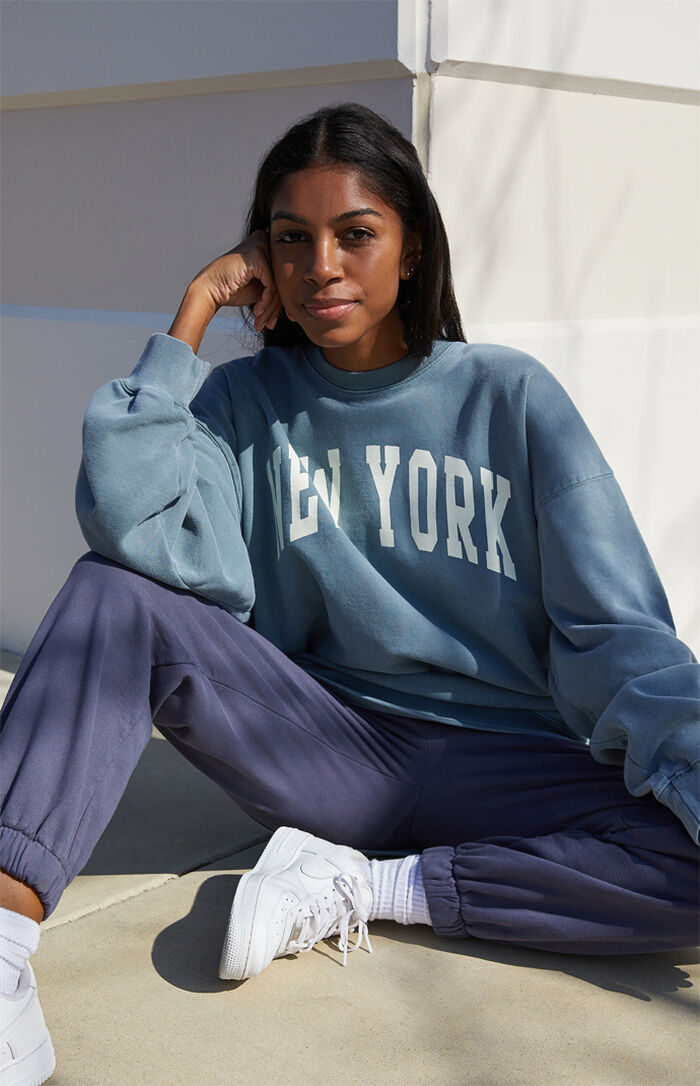 John Galt New York Crew Neck Oversized Sweatshirt | PacSun