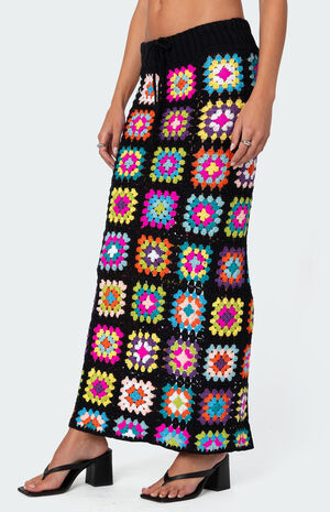 Patchwork Crochet Maxi Skirt image number 4