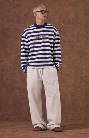 Heather Oatmeal Fleece Extreme Baggy Sweatpants image number 1