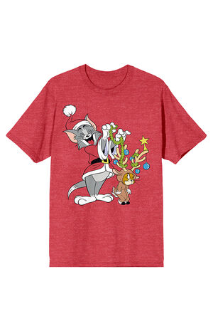Tom & Jerry Santa T-Shirt image number 1