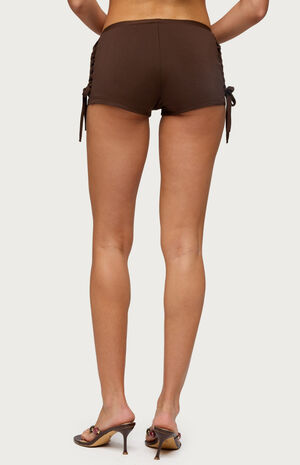 Jilly Braided Cutout Micro Shorts image number 3