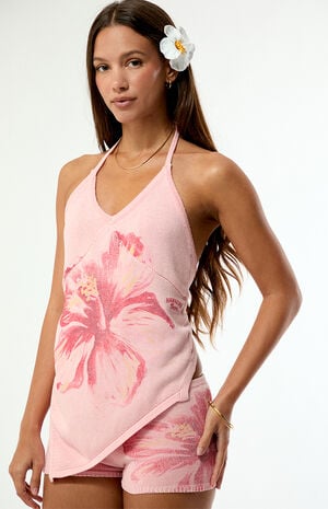 Hibiscus Asymmetrical Tank Top image number 3