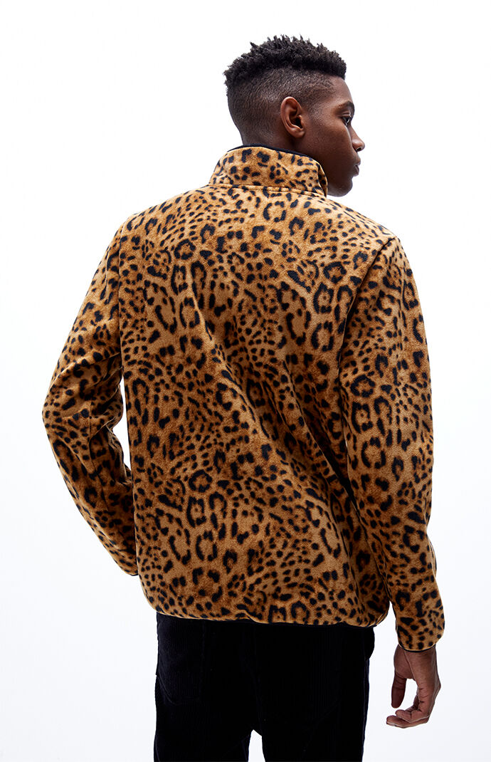 PacSun Leopard Half-Zip Pullover 