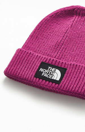 The North Face Purple Logo Box Cuffed Beanie | PacSun