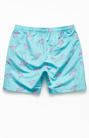 Flamingos Volley 17" Swim Trunks image number 2