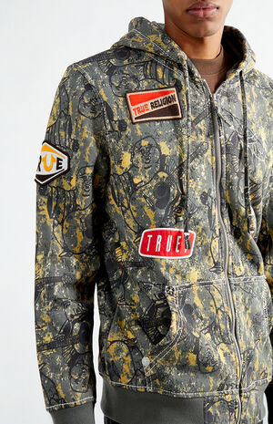 Big T Buddha Camo Full Zip Hoodie image number 4