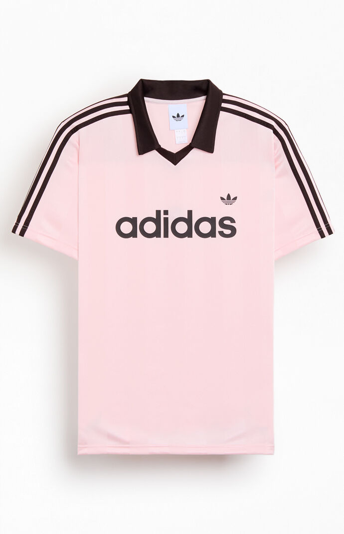 adidas Pink Archive Collar Short Sleeve Jersey
