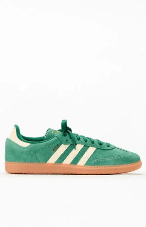 White & Green Samba OG Shoes image number 1