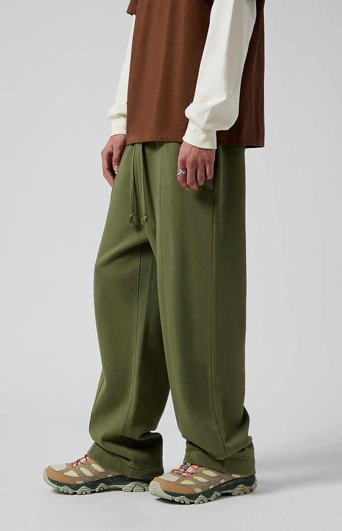 Pacsun Olive Wash Baggy Sweatpants | Pacsun