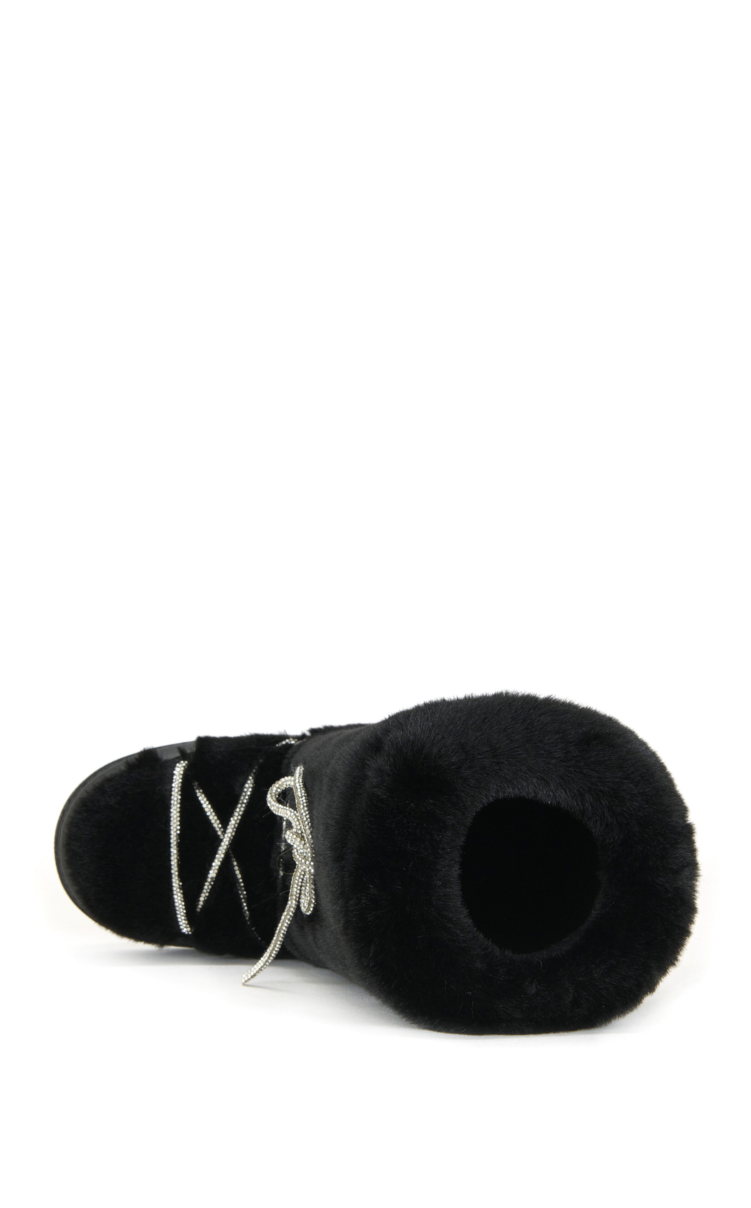 AZALEA WANG Women's Karmela Black Flatform Snow Booties