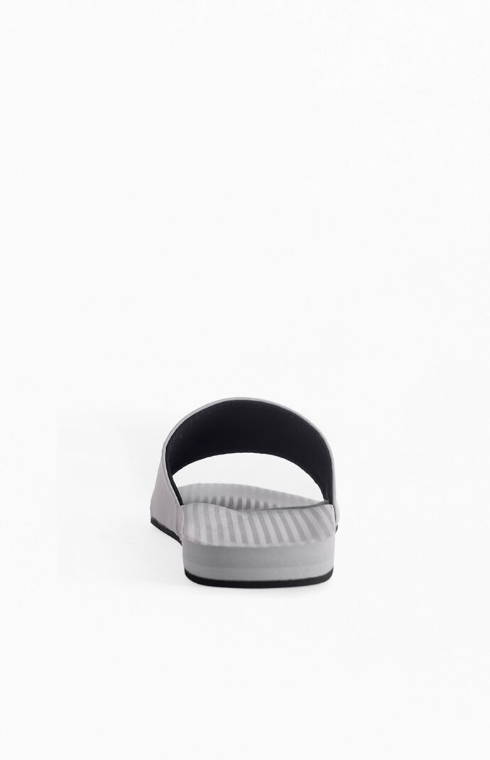 Gray ESSNTLS Slide Sandals